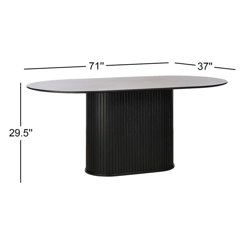 Iris Oak Oval Dining Table