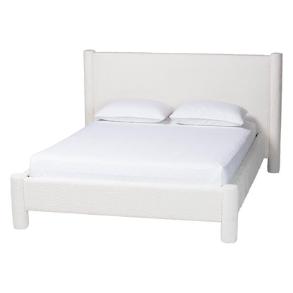 Laria Modern Platform Bed, Queen, White