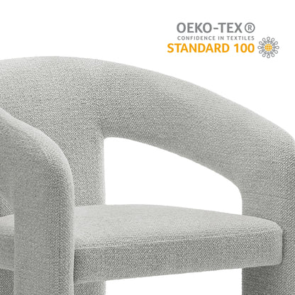 Side Dining Chair, Gray, Fabric, Bar Pub Cafe Bistro Dining Kitchen Hospitality Restaurant, ern Contemporary, HB37845