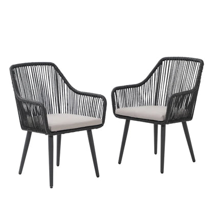 Cassil Premium All-Weather Wicker Outdoor Dining Armchair with Cushion