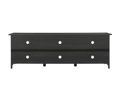 Adjustable Shelf TV Stand for Tvs up to 70", Black Finish