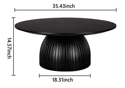 Hommeco Round Coffee Table 35.43"