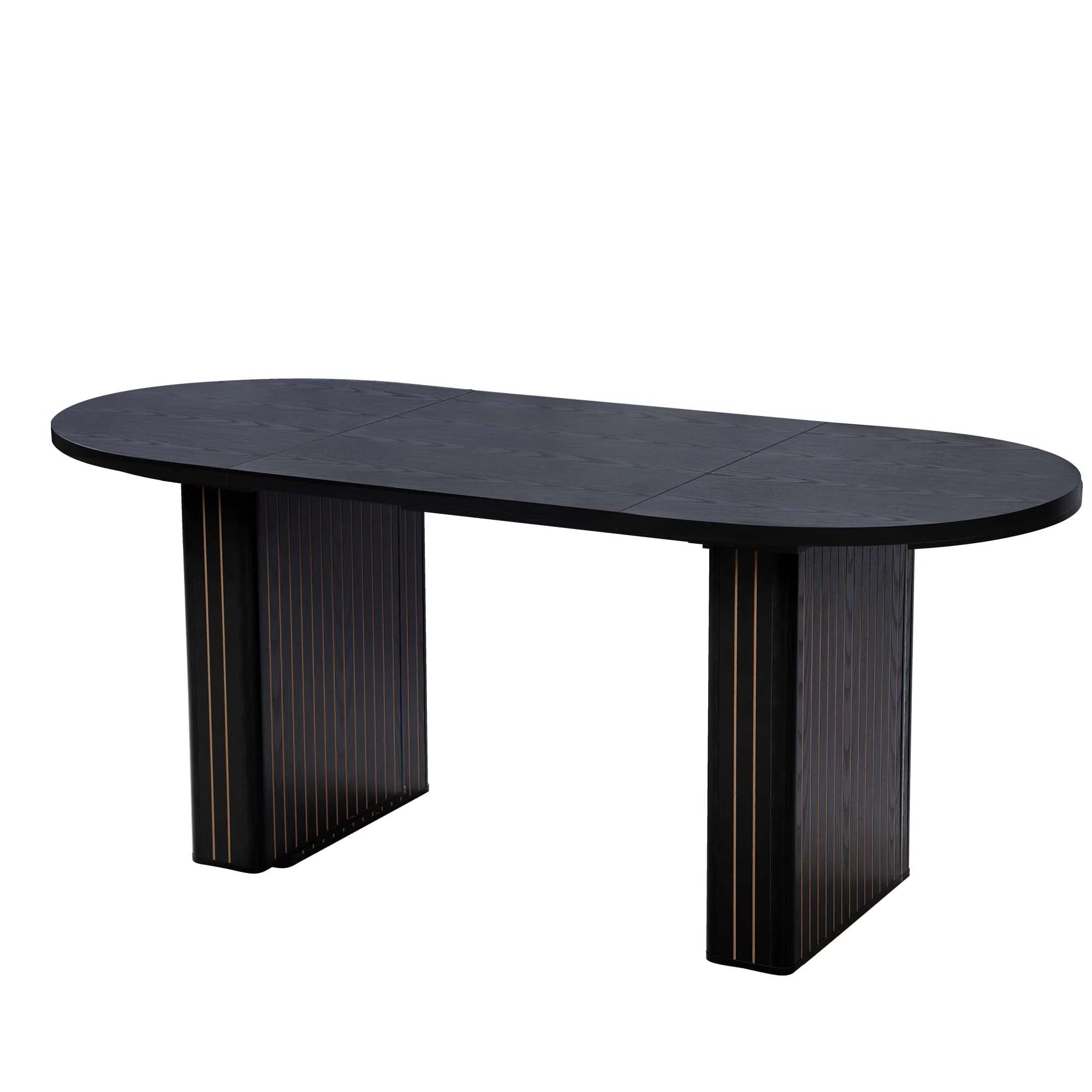 Rustic Black 71" Oval Dining Table | Meeting & Reception Table