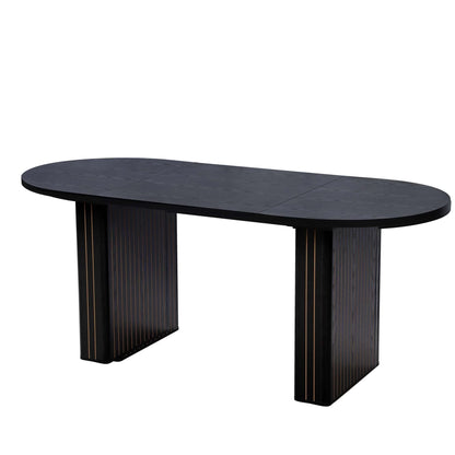 Rustic Black 71" Oval Dining Table | Meeting & Reception Table