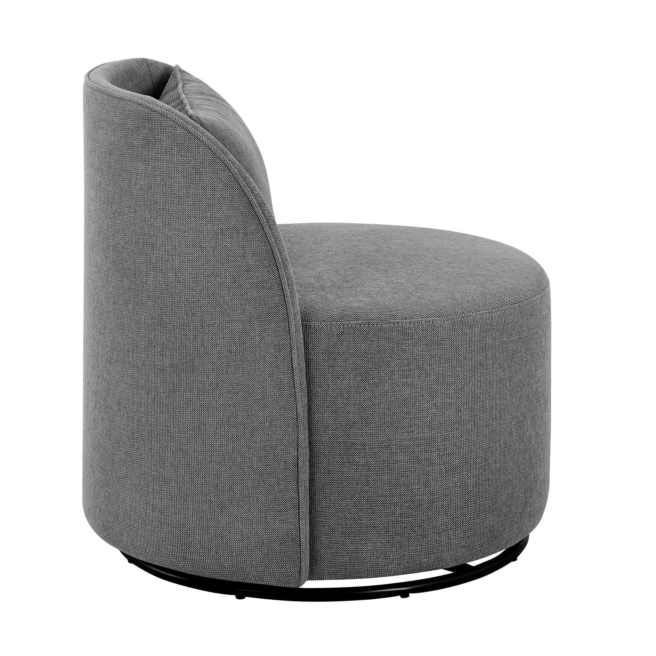 Juliet Modern Arch Swivel Accent Chair, Gray
