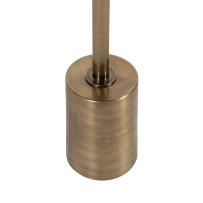 Round Wood and Metal Drink Table