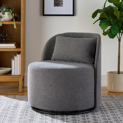 Juliet Modern Arch Swivel Accent Chair, Gray