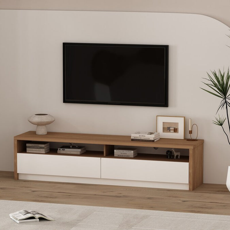 Modern/Contemporary White 70-In W TV Stand ( Accommodates Tvs up to 55-In )