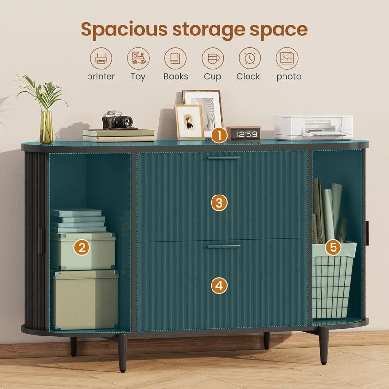 39.4" Filing Cabinet 2 Drawer File Cabinet