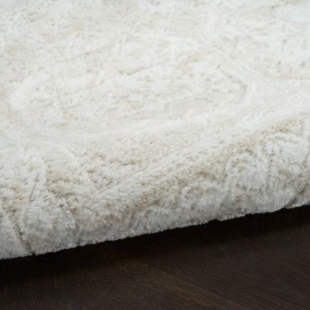 Dekor Ivory Beige 8 Ft. X 10 Ft. Geometric Traditional Area Rug