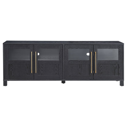Rectangular TV Stand for Screens up to 75", Black Grain