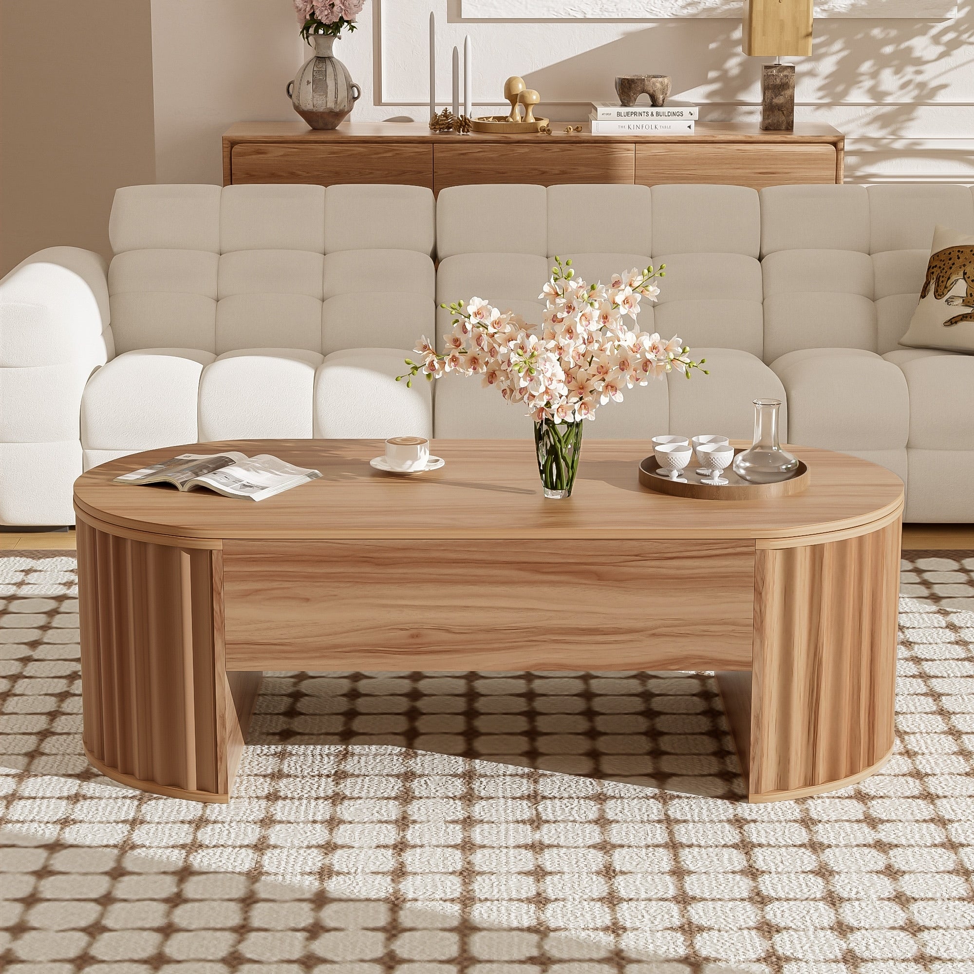 47.2"L Coffee Table with Lift Top