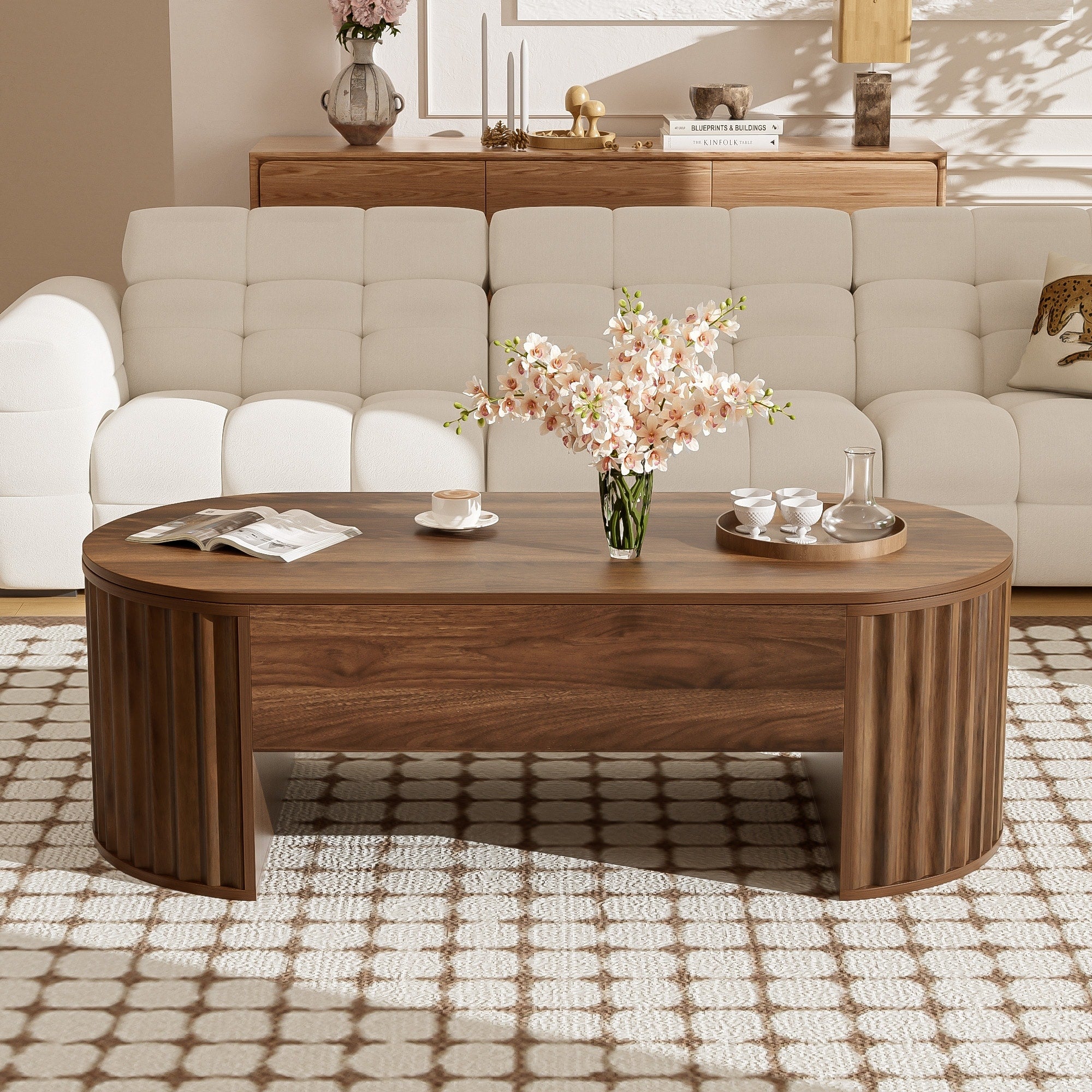 47.2"L Coffee Table with Lift Top