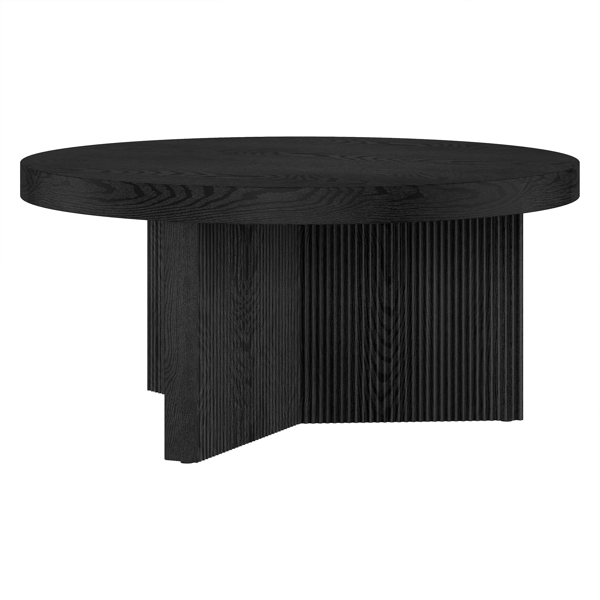 32" Black Grain MDF/PVC Coffee Table