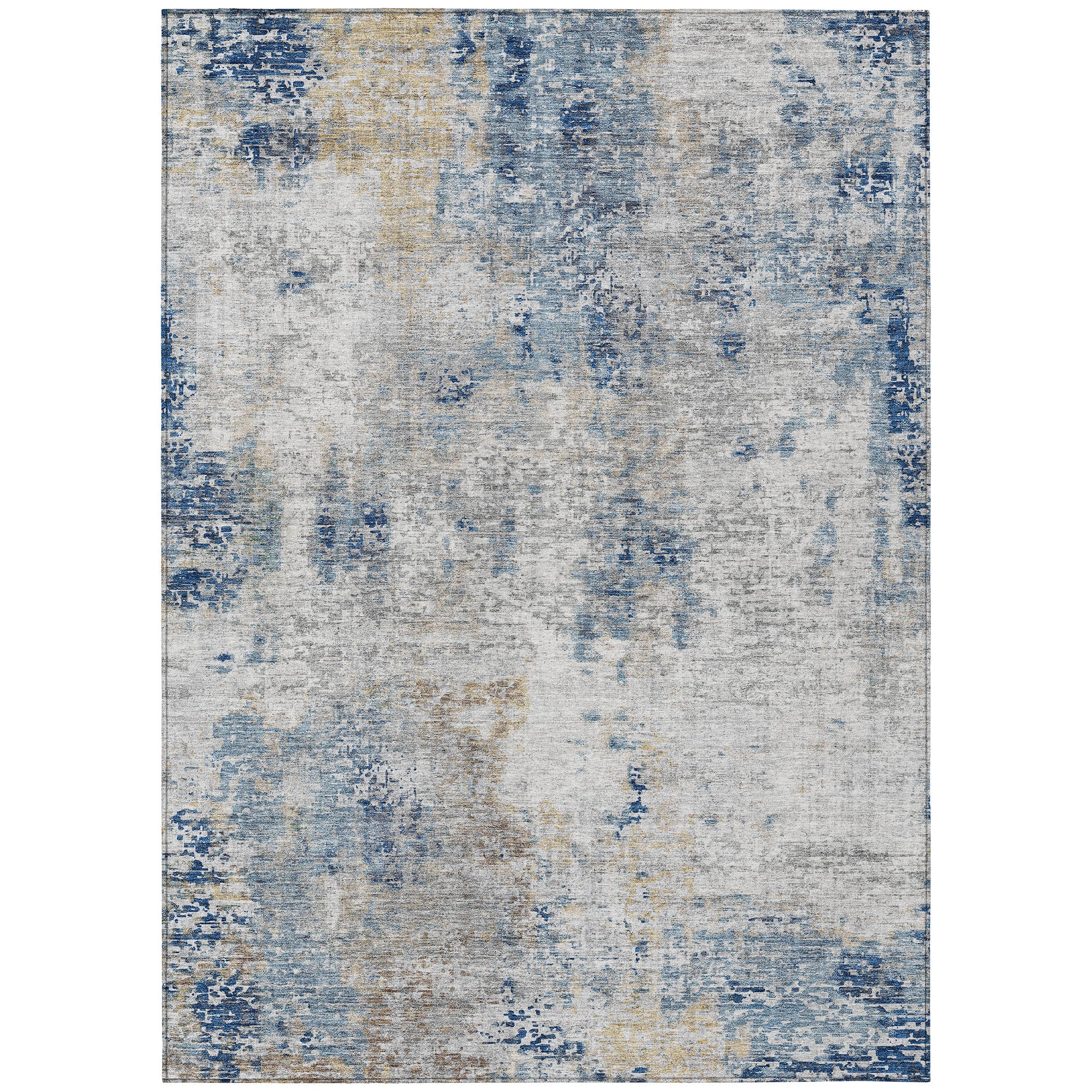 Chantille Indoor/Outdoor Transitional Modern Blue Washable Rectangle Rug, 8' X 10'
