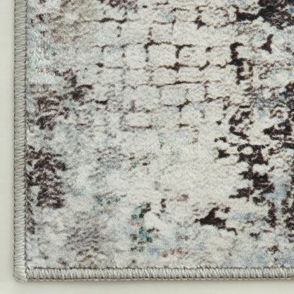 Vintage Distressed Teal Non-Slip Washable Area Rug