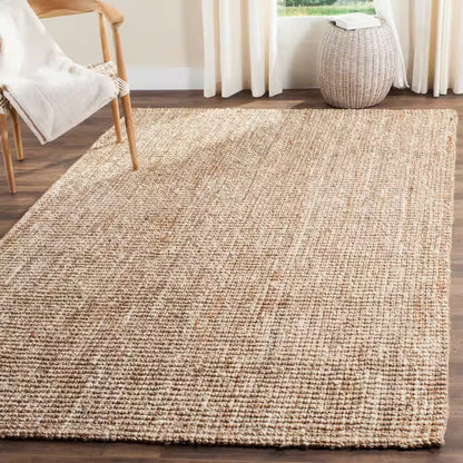 Natural Fiber Beige/Ivory 6 Ft. X 9 Ft. Solid Area Rug