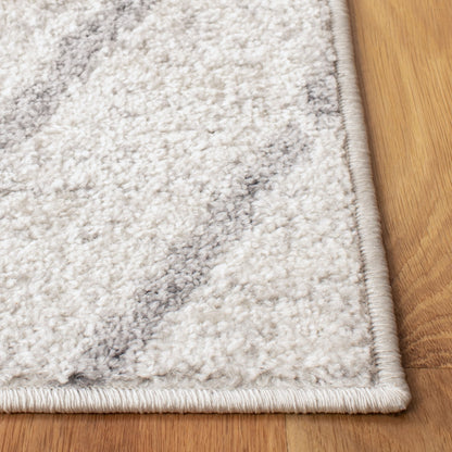 Geometric Area Rug, Ivory/Grey, 8' X 10'