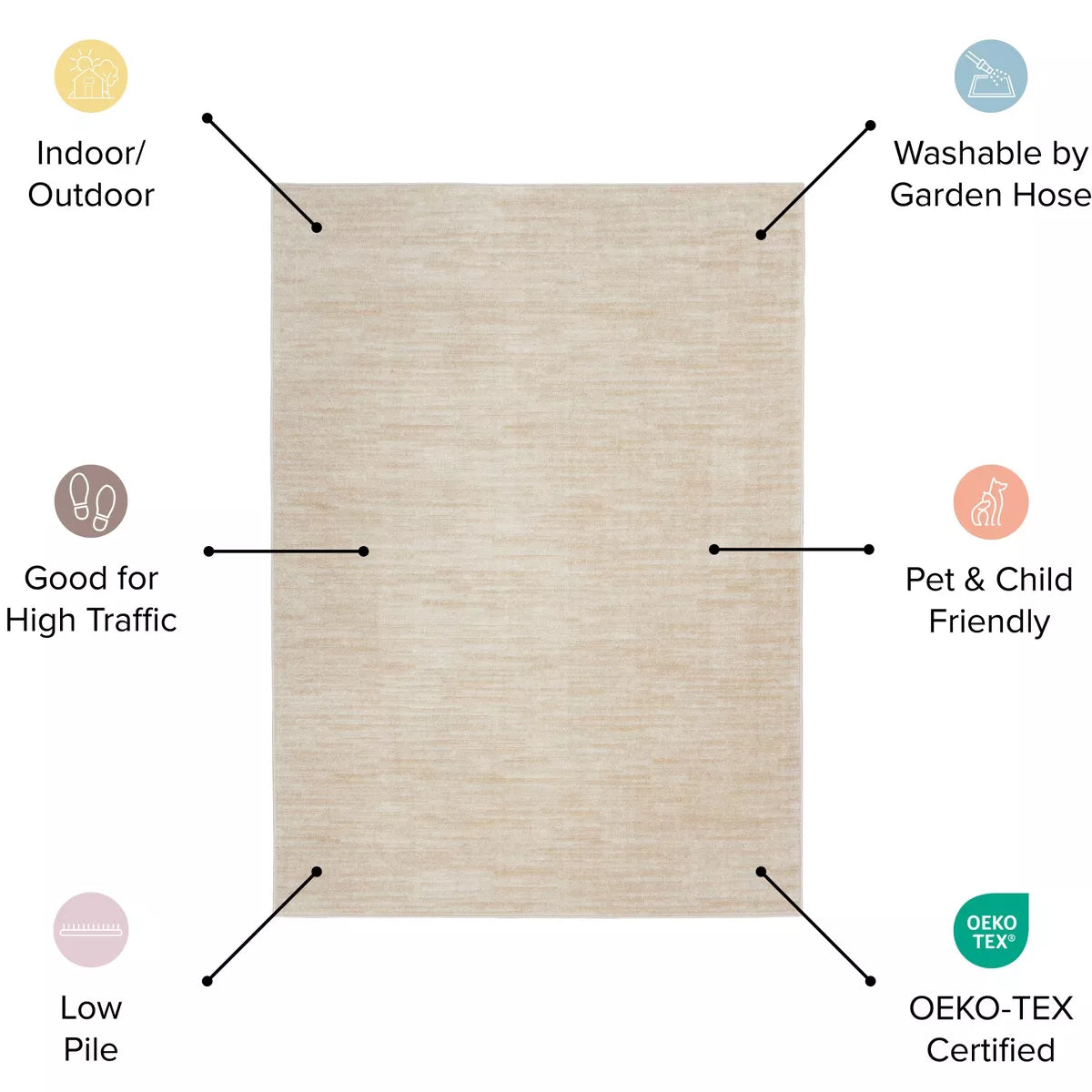Nourison Essentials Easy Care Indoor Outdoor Area Rug