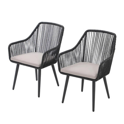 Cassil Premium All-Weather Wicker Outdoor Dining Armchair with Cushion