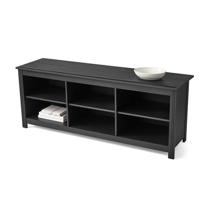 Adjustable Shelf TV Stand for Tvs up to 70", Black Finish