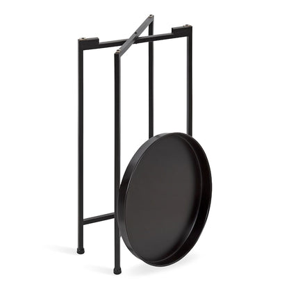 Celia 13.75-In W X 25.75-In H Black Metal round Modern End Table