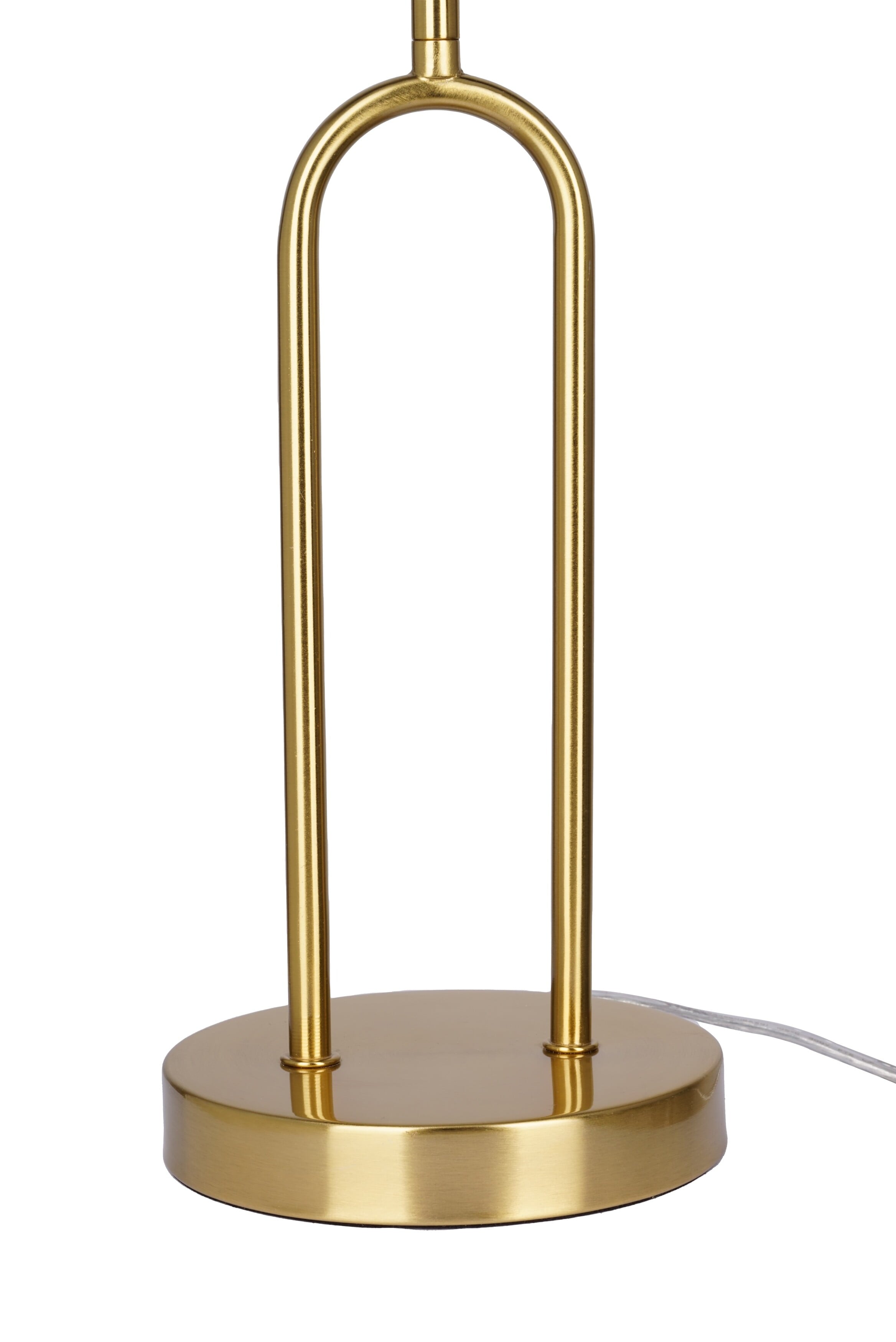20'' Table Lamp with White Fabric Drum Shade Modern Table Light Fixture