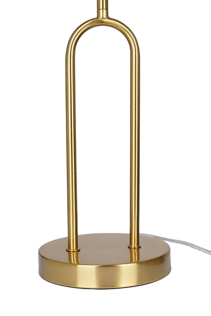 20'' Table Lamp with White Fabric Drum Shade Modern Table Light Fixture