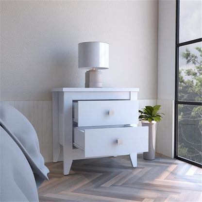 2 Shelf Wood Nightstand - Set of 2