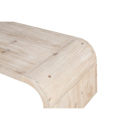 Modern Corner MDF Solid Wood and MDF 47.3-In W X 17.8-In H Coffee Table