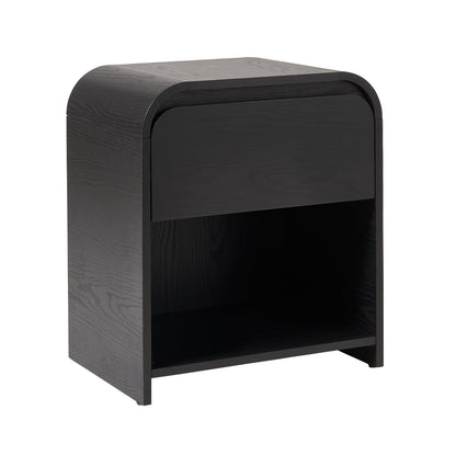Juliet Nightstand with USB, Rich Black Finish