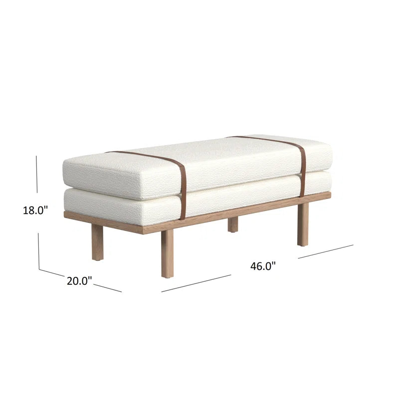 Azayvion Upholstered Bench with Wood Base