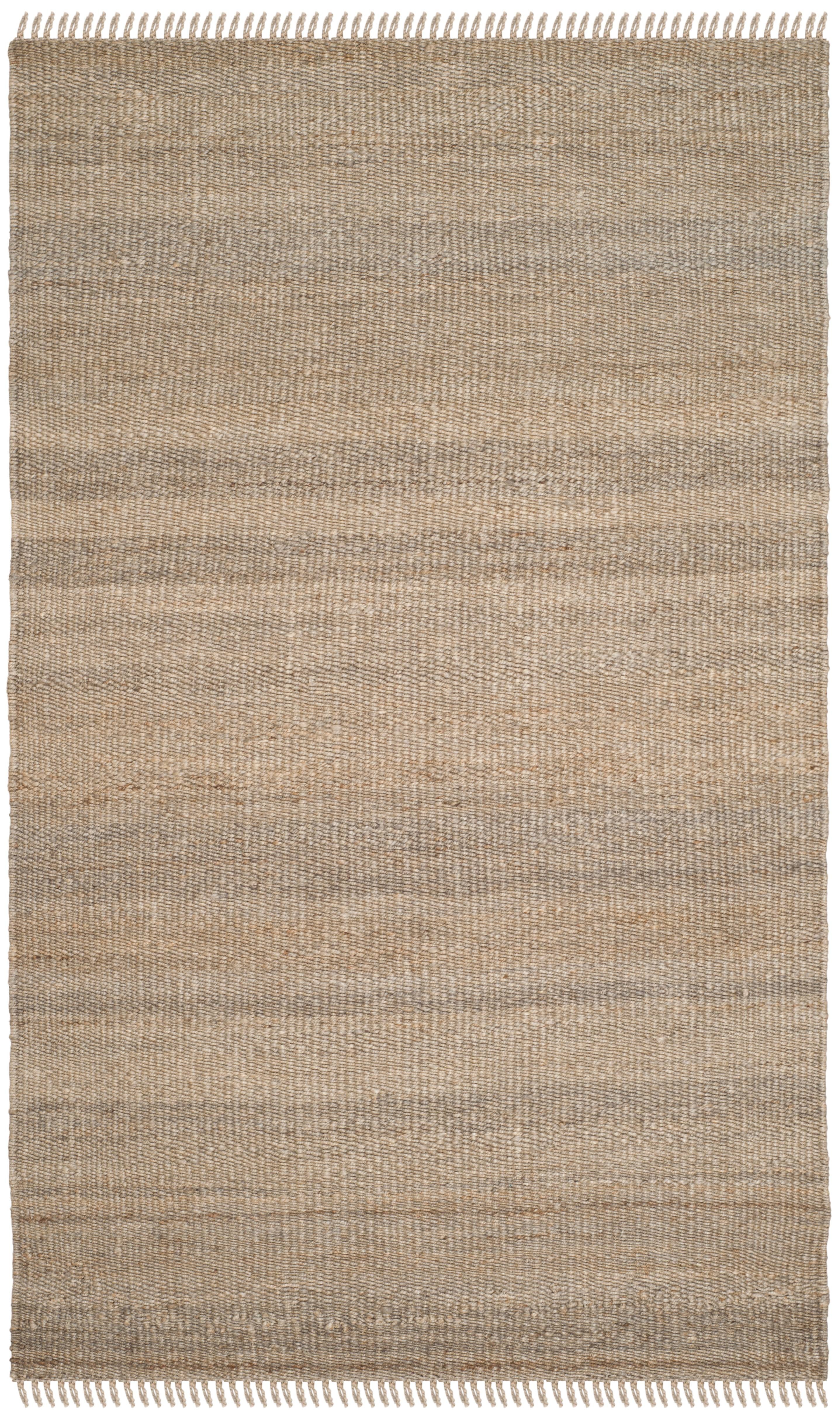 Hommeco Natural Fiber Clara Braided Jute Area Rug, Natural, 4' X 6'