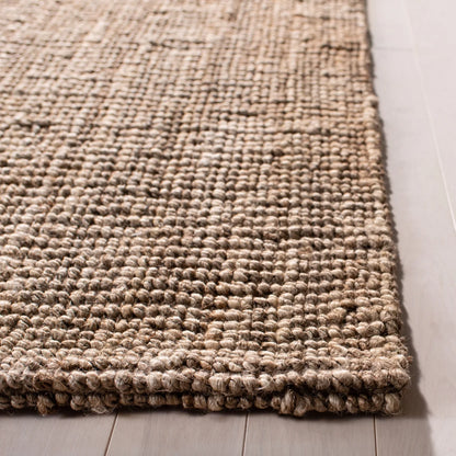 Natural Fiber Christabella Solid Jute Area Rug, Grey, 6' X 9'