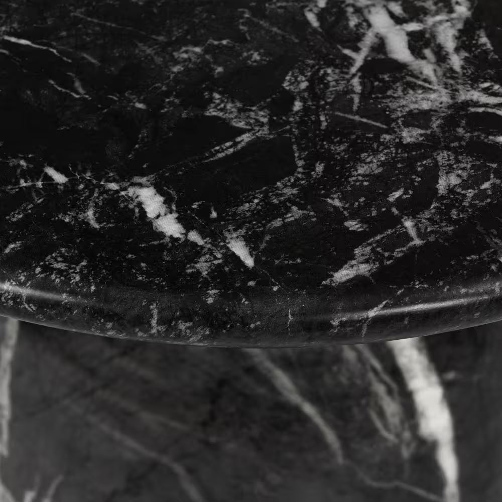 Wels 17.5 In. Black Marble End Table