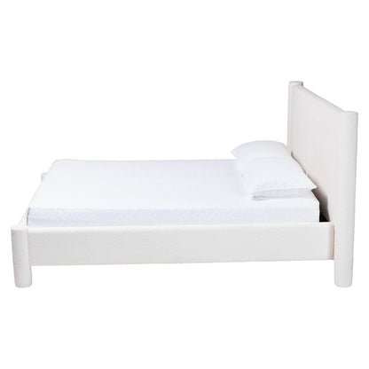 Laria Modern Platform Bed, Queen, White