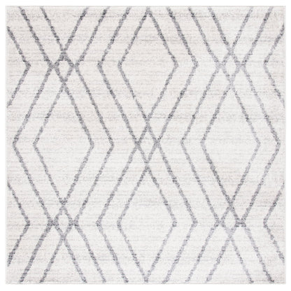Geometric Area Rug, Ivory/Grey, 8' X 10'