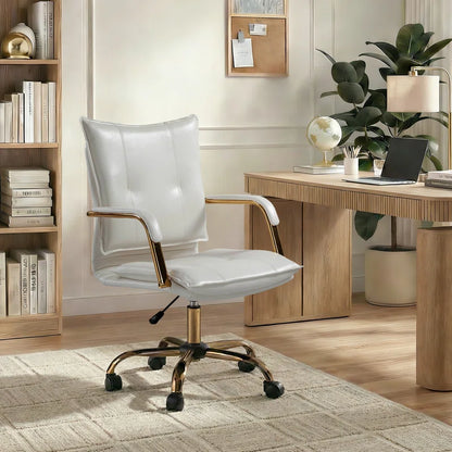 Lundgren Faux Leather Task Chair with Padded Arms