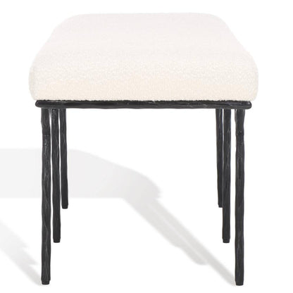 Marvin Ivory/Black Entryway Bench 48 In.