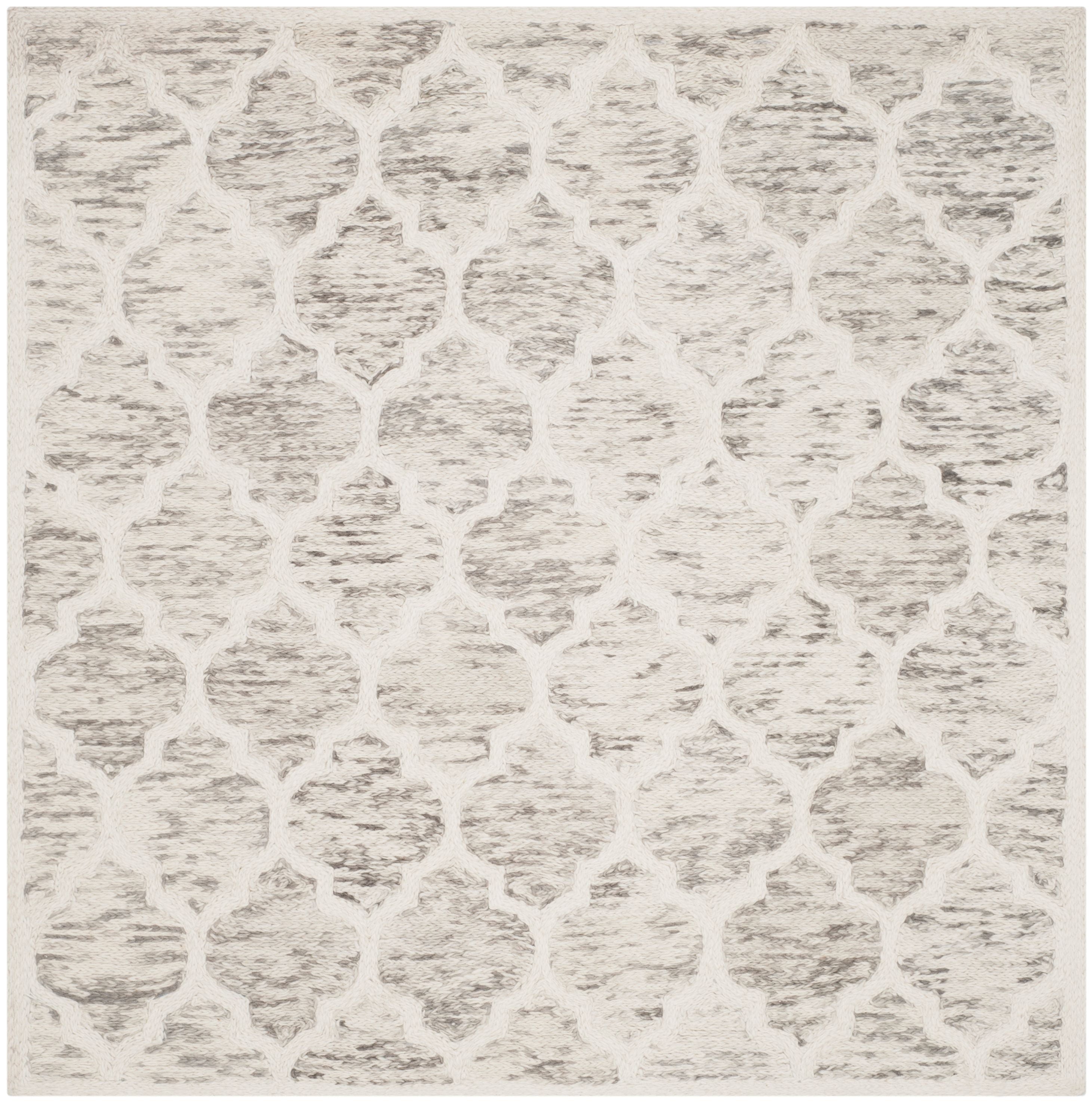 Handmade Grey / Ivory Rug