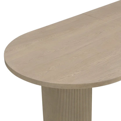Krisslyn Oval Wood Dining Table with Double Pedestal Base