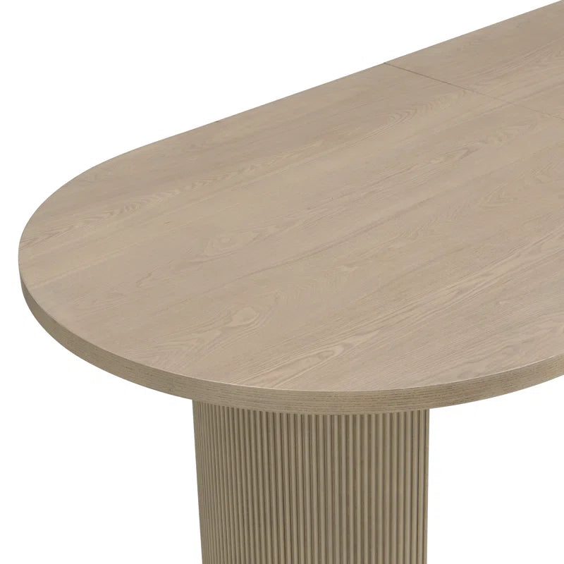 Krisslyn Oval Wood Dining Table with Double Pedestal Base