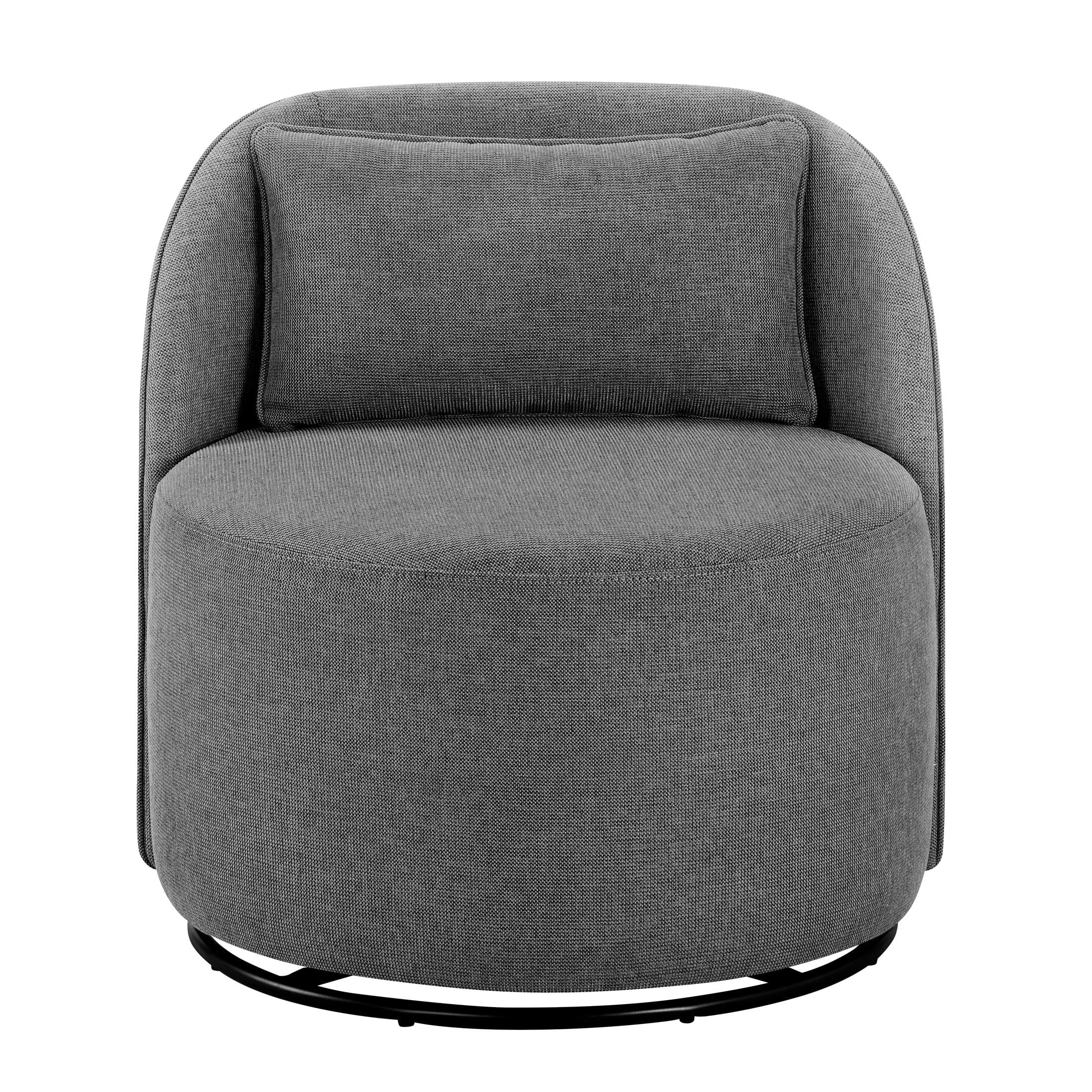 Juliet Modern Arch Swivel Accent Chair, Gray