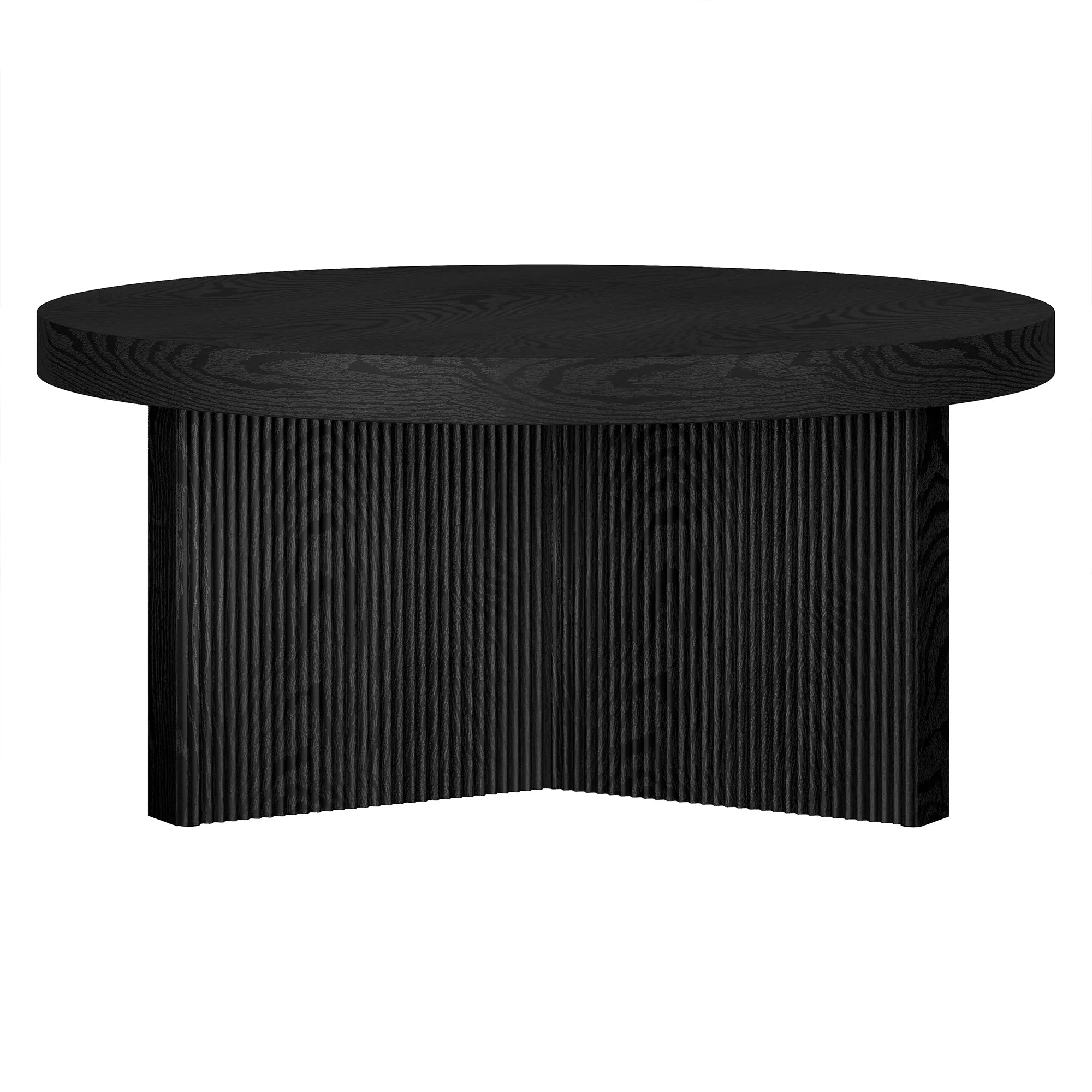 32" Black Grain MDF/PVC Coffee Table