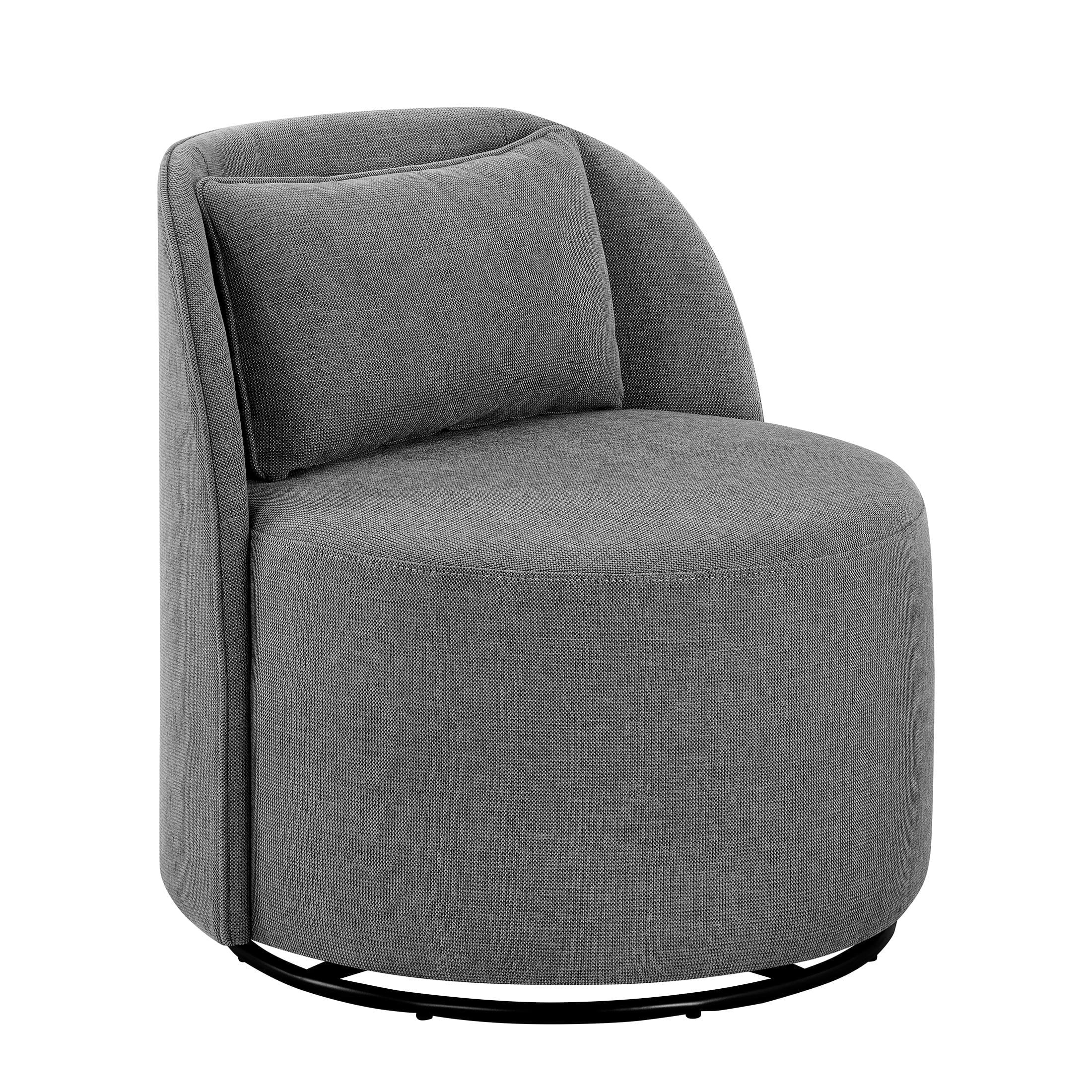 Juliet Modern Arch Swivel Accent Chair, Gray