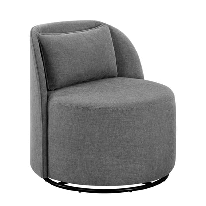 Juliet Modern Arch Swivel Accent Chair, Gray