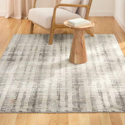 Ambrose 8 X 10 (Ft) Loomed Polyester/Polypropylene Beige Gray Rectangular Indoor Spot Clean Only Pet Friendly Area Rug