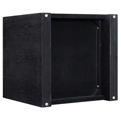 Aubrey 24 In. Black Wood Square End Table
