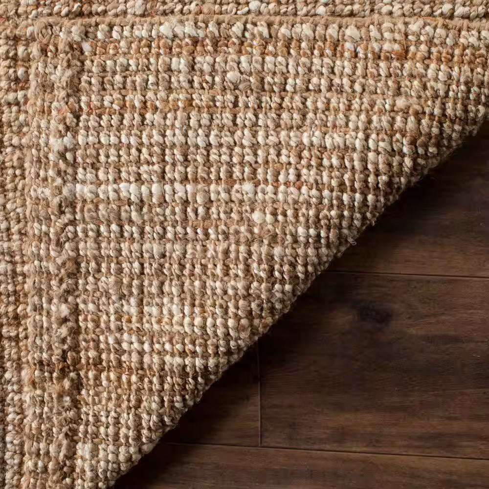 Natural Fiber Beige/Ivory 6 Ft. X 9 Ft. Solid Area Rug