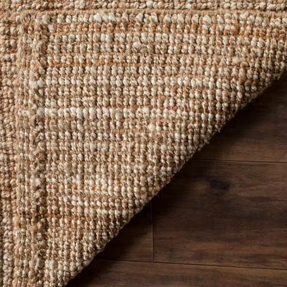Natural Fiber Beige/Ivory 6 Ft. X 9 Ft. Solid Area Rug